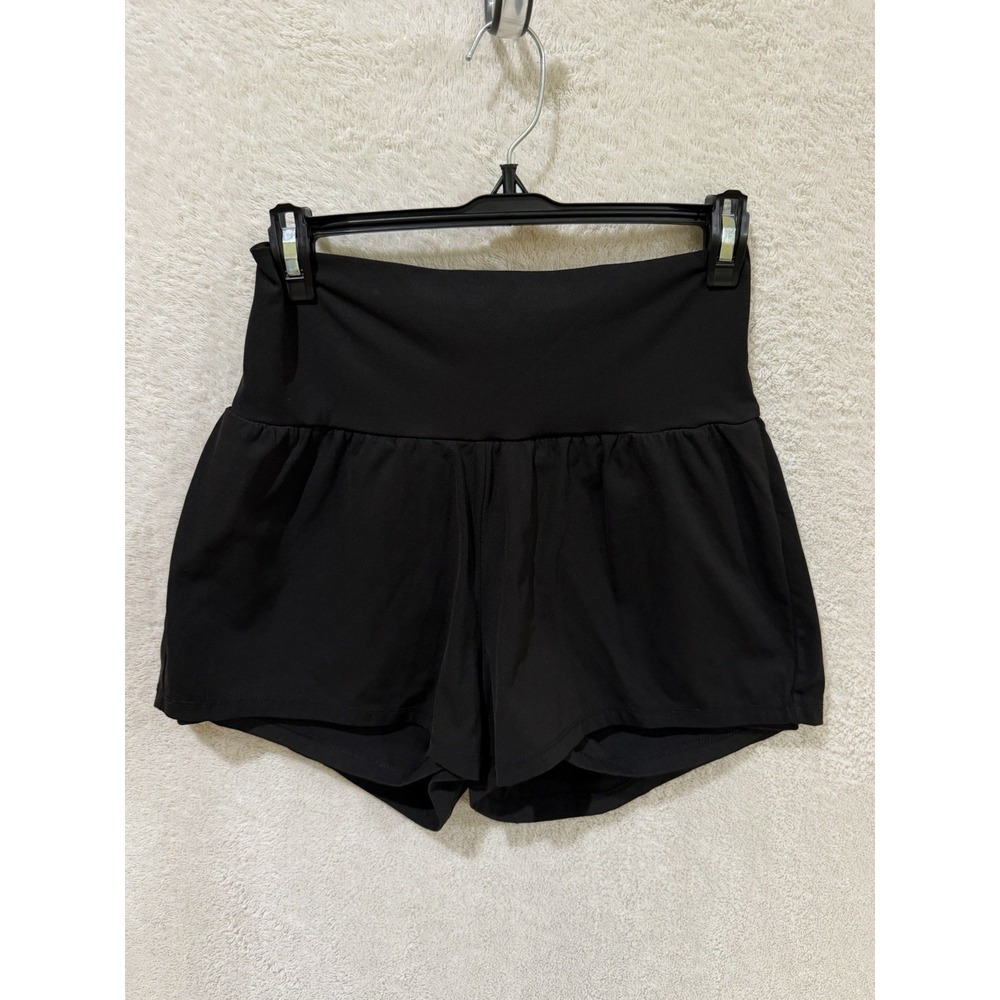 Halara High Waisted 2-in-1 Black Shorts 3'' Medium ? Pockets Flowy Workout